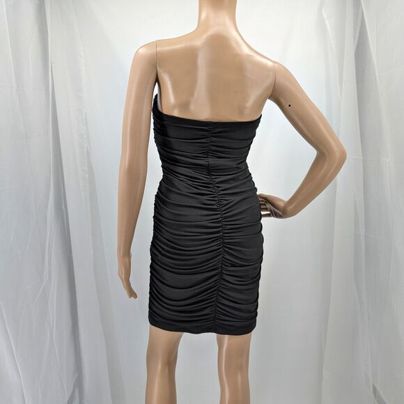 NWT Vintage y2k Deadstock Mini Dress Strapless Formal Beaded Size Medium - Picture 3 of 15
